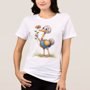 Niedlicher Strauß Tri-Blend Shirt