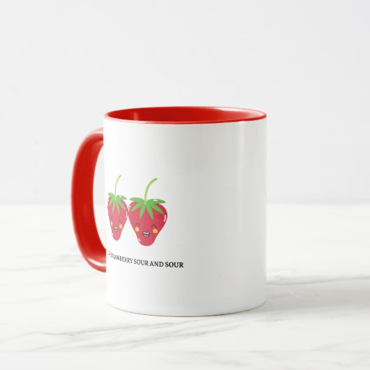 Niedlicher Strawberry-Kaffee-Cup Tasse (Vorderseite Links)