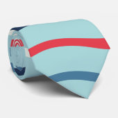 Niedlicher Streifen Sky Blue Krawatte (Gerollt)