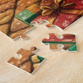 Niedlicher streunender Hund, der unter einem Weihn Puzzle (Seite)