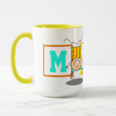Niedlicher Strichmännchen Boy Tasse (Links)