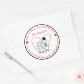 Niedlicher Strichmännchen-Umschlag Aufkleber (Umschlag)