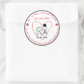 Niedlicher Strichmännchen-Umschlag Aufkleber (Tasche)