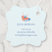 Niedlicher Strick Homemade Hang Tag | blau Geschenkanhänger (Rückseite)