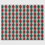 Niedlicher Strick Pattern Geschenkpapier (Flach)