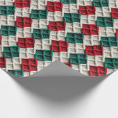 Niedlicher Strick Pattern Geschenkpapier (Ecke)