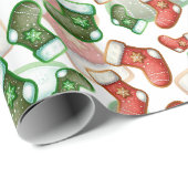 Niedlicher Strumpf Geschenkpapier (Rolleneckpunkt)