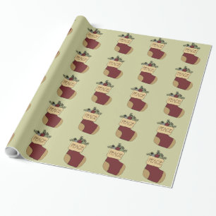 Niedlicher Strumpf Geschenkpapier