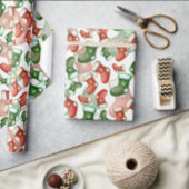 Niedlicher Strumpf Geschenkpapier