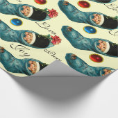 Niedlicher Strumpf, kleines Kind, Creme Geschenkpapier (Ecke)