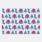 Niedlicher Strumpf Pattern Geschenkpapier Set (Vorderseite 3)