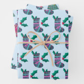 Niedlicher Strumpf Pattern Geschenkpapier Set (Beispiel)