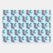 Niedlicher Strumpf Pattern Geschenkpapier Set (Vorderseite)