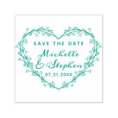 Niedlicher, stylischer Script Heart Wreath Save th Permastempel (Design)