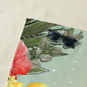 Niedlicher, stylischer Strand,Palm Leaf Hibiskus Strandtuch (Beispiel)