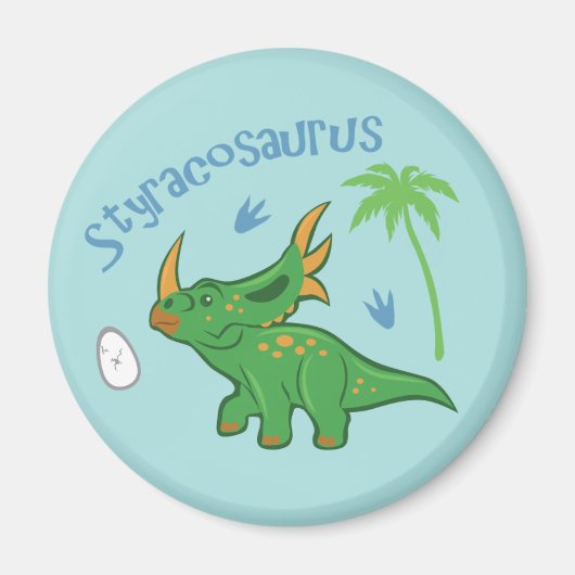 Niedlicher Styracosaurus Magnet (Vorne)