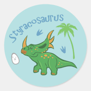Niedlicher Styracosaurus Runder Aufkleber
