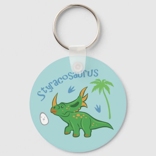 Niedlicher Styracosaurus Schlüsselanhänger (Vorderseite)