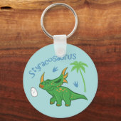 Niedlicher Styracosaurus Schlüsselanhänger (Vorderseite)