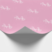 Niedlicher Suchkursname und Monogramm | Pink Geschenkpapier (Ecke)