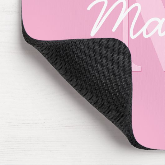 Niedlicher Suchkursname und Monogramm | Pink Mousepad (Ecke)