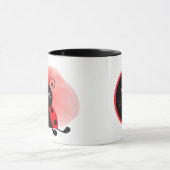 niedlicher süchtiger Ladybug-Liebhaber fügt Text h Tasse (Zentrum)