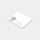 Niedlicher Sukkulent Pot Personalisierter Mädchenn Post-it Klebezettel (angewinkelt)