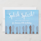 Niedlicher Summer Beach Lake Ocean Girly Party Einladung (Vorderseite)