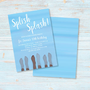 Niedlicher Summer Beach Lake Ocean Girly Party Einladung