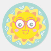 Niedlicher Summer Sunshine Sticker (Vorderseite)