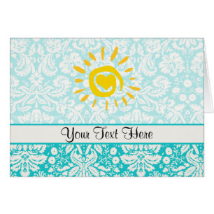 Niedlicher Sun; Aquamariner Damast