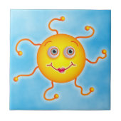 Niedlicher Sun Fliese (Vorderseite)