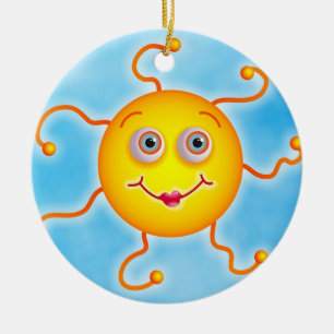 Niedlicher Sun Keramikornament