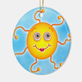 Niedlicher Sun Keramikornament (Links)