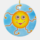 Niedlicher Sun Keramikornament (Hinten)