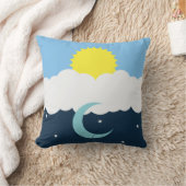 Niedlicher Sun-Mond und Stern-Baby-Illustration Kissen (Decke)