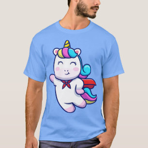 Niedlicher Super Hero Unicorn Flying T-Shirt