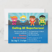 Niedlicher Superheld Geburtstagsparty Einladung (Vorderseite)