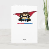 Niedlicher Superhero in der Karte (Rückseite)