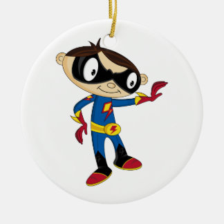 Niedlicher Superhero-Junge Keramikornament