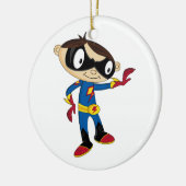 Niedlicher Superhero-Junge Keramikornament (Links)