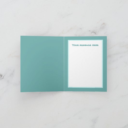 Niedlicher Surfbärentext Karte (Innenseite)