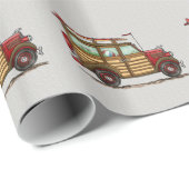 Niedlicher surfender Woody Geschenkpapier (Rolleneckpunkt)