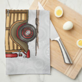 Niedlicher surfender Woody Geschirrtuch (Viertel Falte)