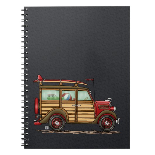 Niedlicher surfender Woody Notizblock (Vorderseite)