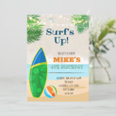 Niedlicher Surftag Einladung (Stehend Vorderseite)