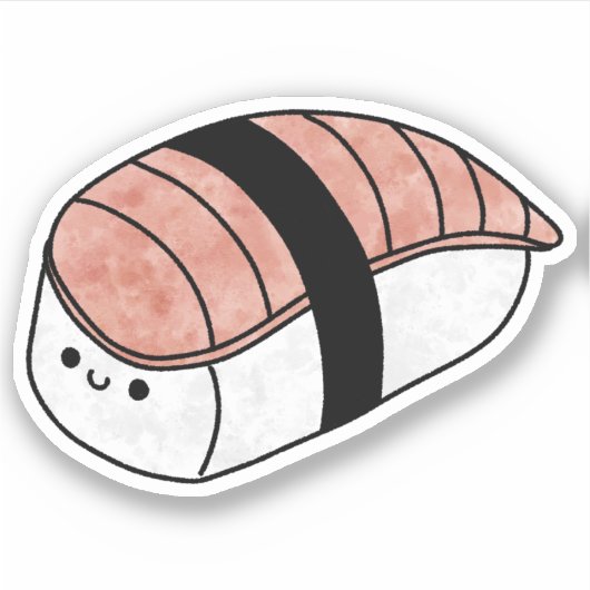 Niedlicher Sushi Aufkleber (Vorderseite)