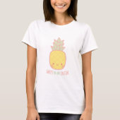 Niedlicher süß auf der Ananas tropisch T-Shirt (Vorderseite)