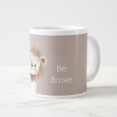 Niedlicher süßer brauner Löwe Jumbo-Tasse (Vorderseite Rechts)