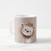 Niedlicher süßer brauner Löwe Kaffeetasse (Vorderseite Links)